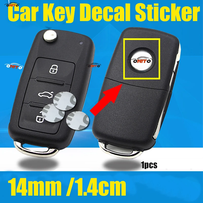 Горячая 1 4 см 14 мм шт. наклейка на ключ от автомобиля чехлы для CRV Civic Accord город Fit