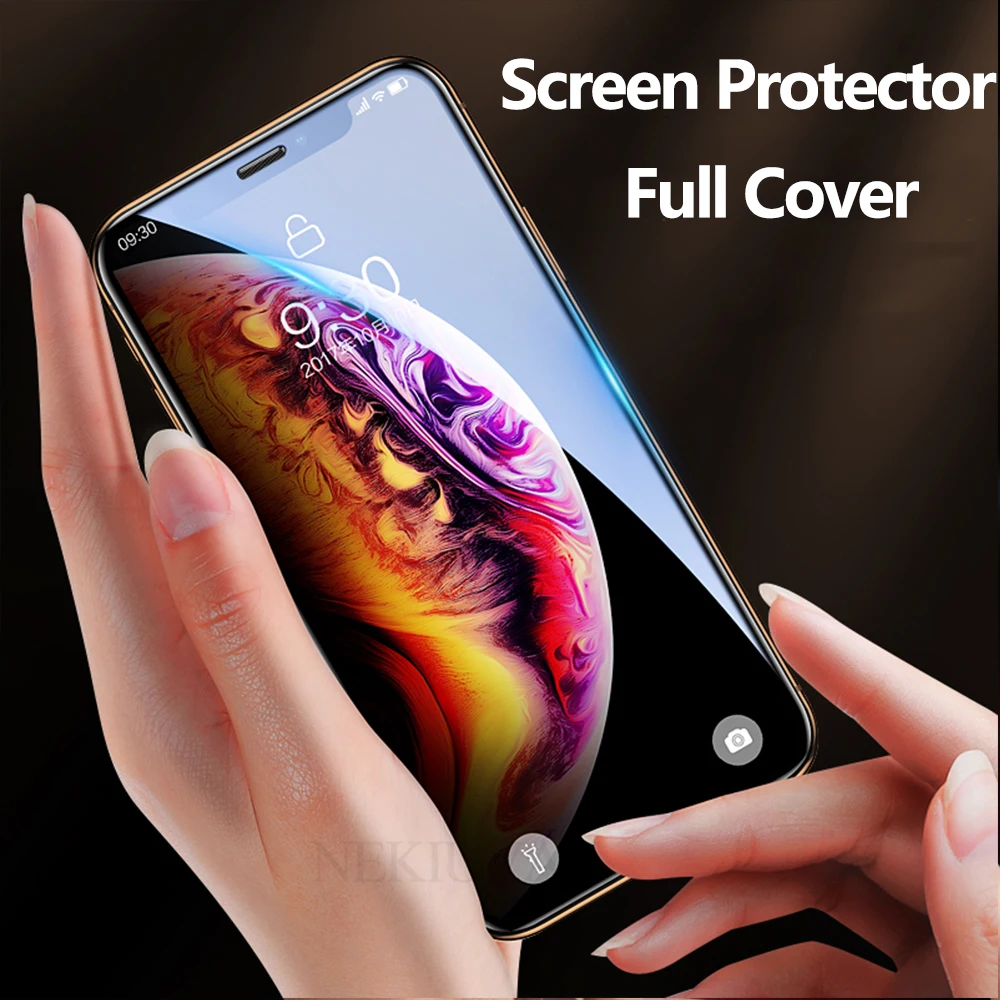 9D закаленное стекло для iPhone XR защита экрана на XS Max 7 8 X 6 6s Plus защитная стеклянная