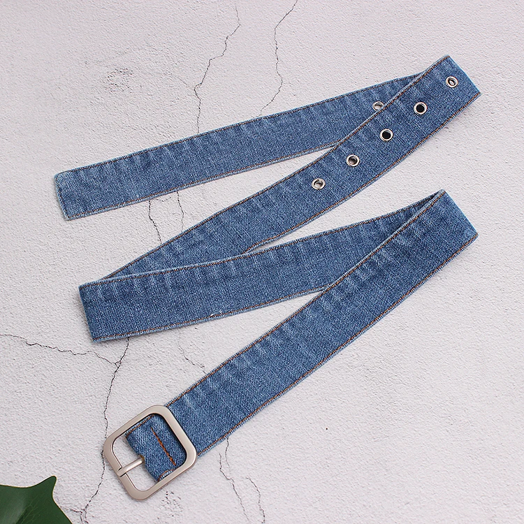 Женский джинсовый пояс с металлической пряжкой EAM универсальный Повседневный