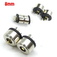 8mm magnet pogo pin connector high current strong magnetic led light power socket magnetic dc smart water cup charging connector