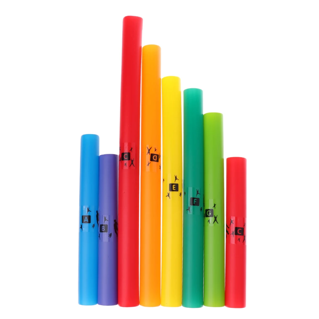 Plastic Percussion Musical Tube for Kids Music Enlightment 8 Tones Tuned |
