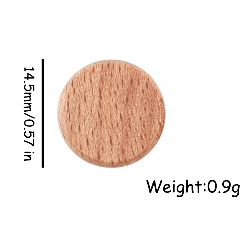 Let's Make-Cuentas de madera de haya para beb&eacute;, cascabeles de madera de arce para mordedor de beb&eacute;, cuna m&oacute;vil para cama, mordedor de madera, juguetes, 50 Uds.-3