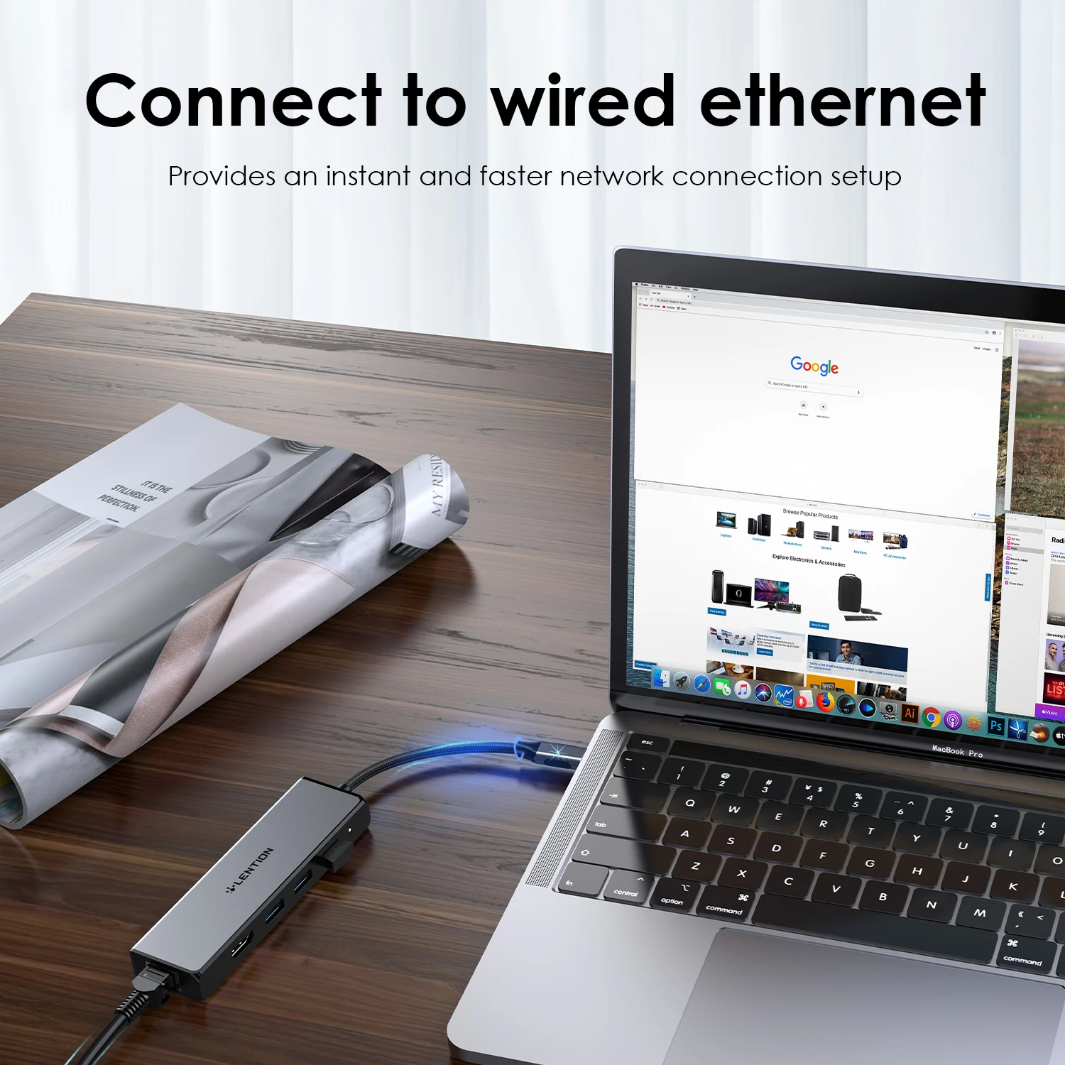 USB-концентратор Lention 4K HDMI Gigabit Ethernet 1000M USB 3 0 для MacBook Pro Air Windows M1 Lan Тип C разветвитель |