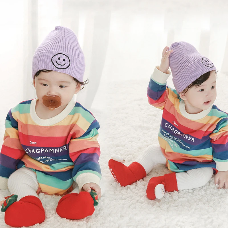 Хлопковые рождественские носки для новорожденных Нескользящие напольные