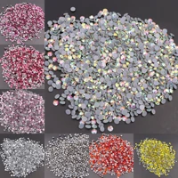 high quality white clear hotfix rhinestones glass strass iron on crystal ab hot fix stones for fabric garment