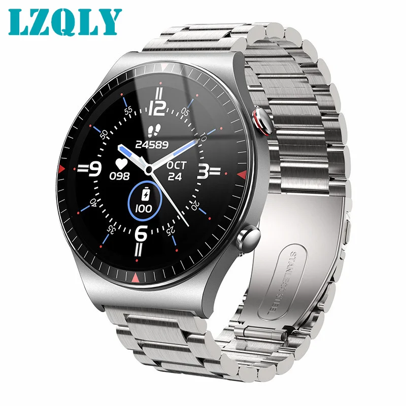 

Мужские Смарт-часы со стальным браслетом и сенсорным экраном, водонепроницаемые