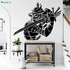 Ниндзя наклейки на стену Самурай воин домашний Декор Гостиная боец убийца виниловые наклейки съемные боевые искусства мечта YT5758