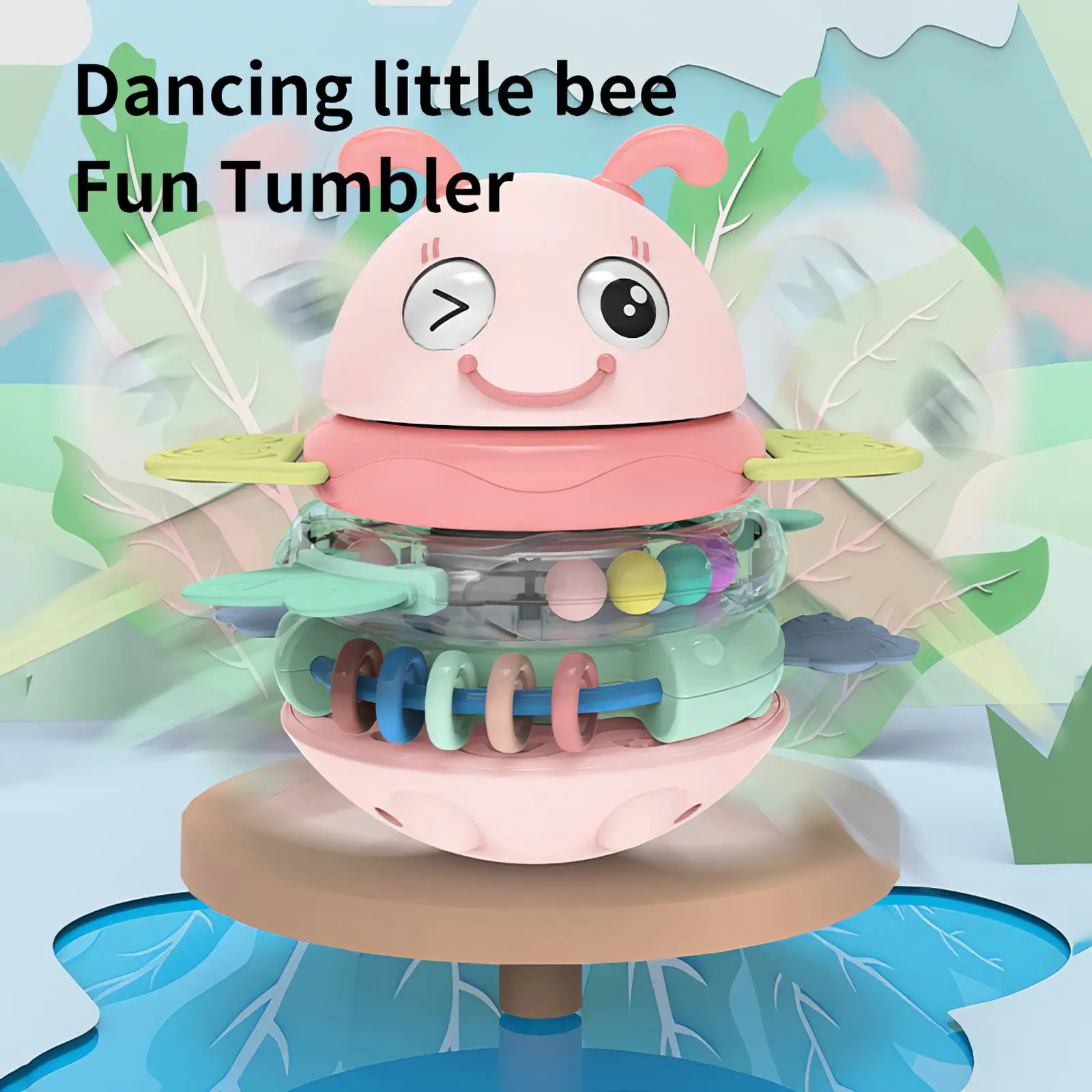 

Education Musical Toys Montessori Toy Cartoon Tumbler Music Toy Rattle Teether Toys Stacking Rattle Ring Tumbler Toy Kids Gift