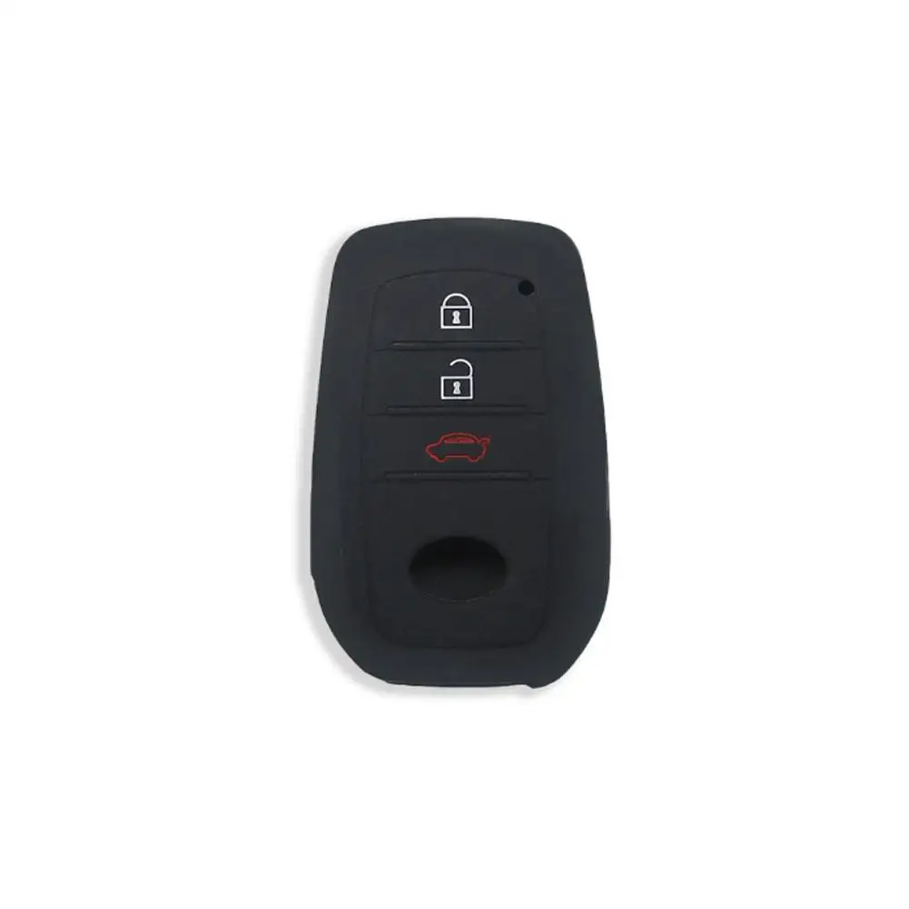 

3 Buttons Silicione Gel Car Key Cover Silica Gel Skin Case Accessories For Toyota Highlander