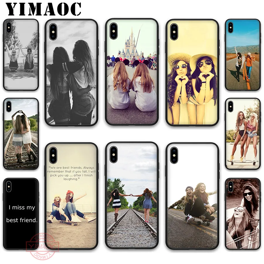 YIMAOC счастливый лучший друг карта Bff Мягкий силиконовый чехол для Apple iPhone 5 5S SE 6 6S 7 8