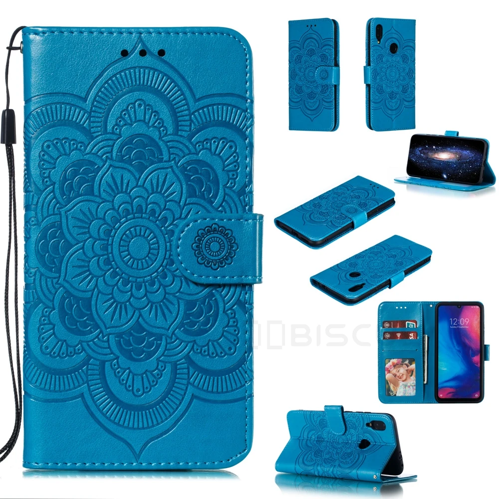 Чехол книжка с цветочным узором для Xiaomi Mi A3 A2 Lite 9 SE 9T RedMi Note 7 6 8 Pro 8T 9S 9A 10 7A 8A Go 9C