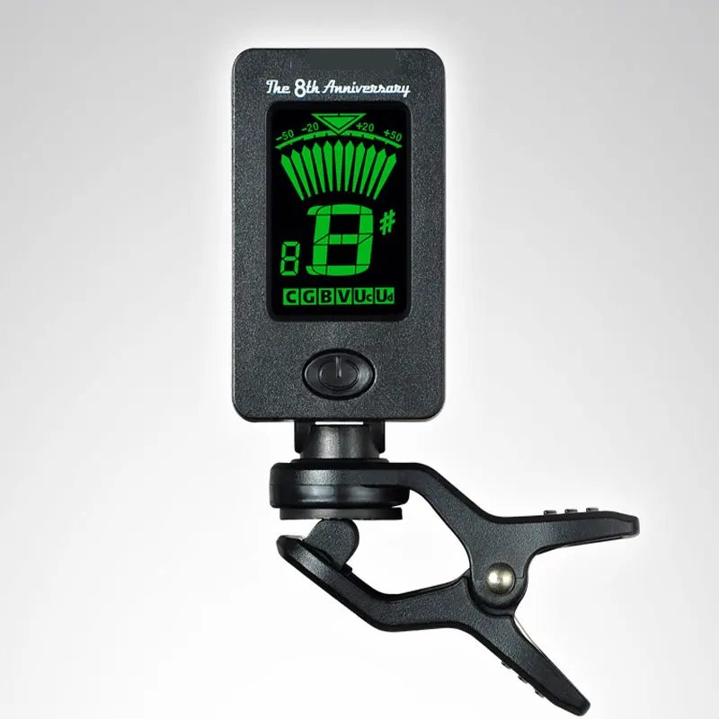 Цифровой клип-на тюнер для гитары складной вращающийся зажим Высокая
