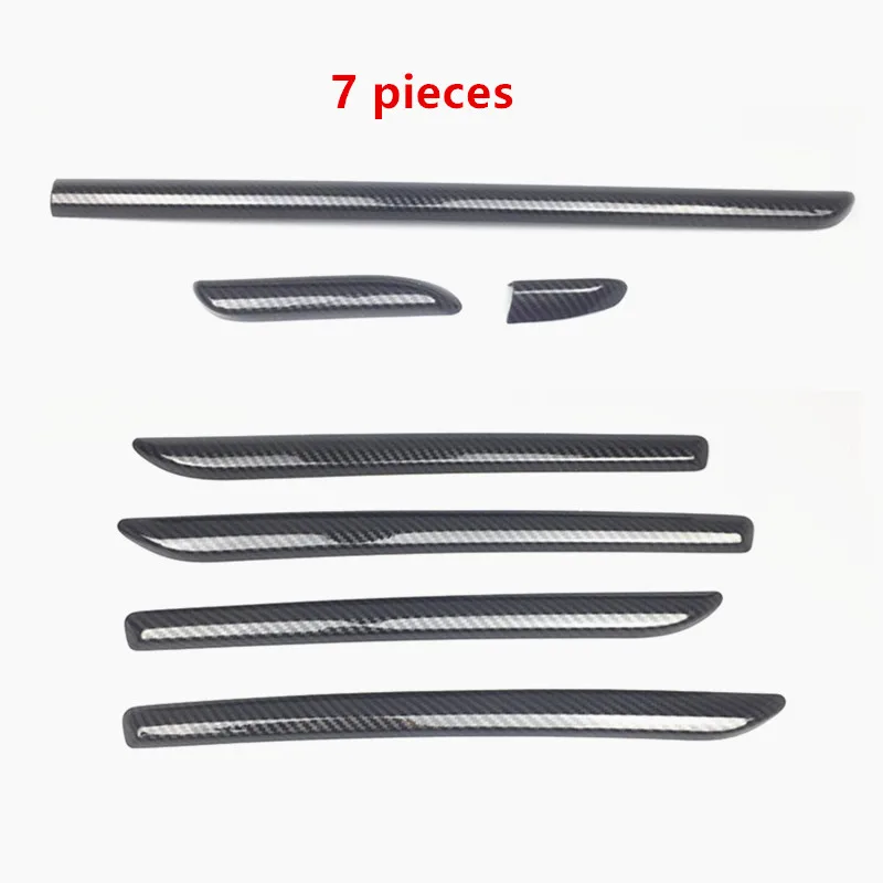 

Center Console Dashboard Trim Strips ABS Car Door Decoration Cover Trims Carbon Fiber Style For Audi A3 8V 2014-2018 S3