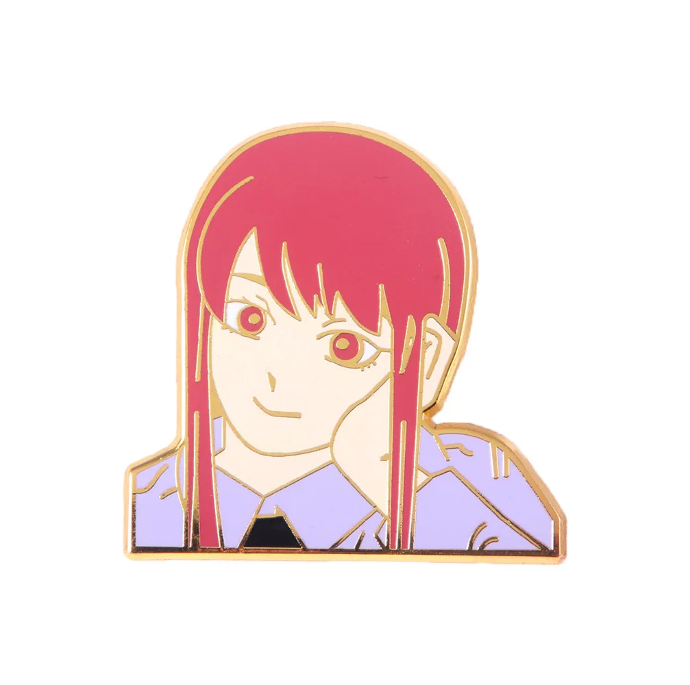 Anime Chainsaw Man Enamel Pins Denji Makima Power Pochita Cosplay Brooch Pin keychain keyring Collection Gift Prop |