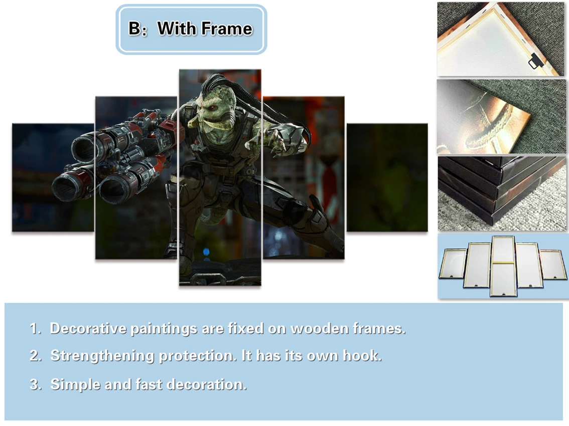 Модульная картина для домашнего декора 5 шт. нереальный турнир игра постер