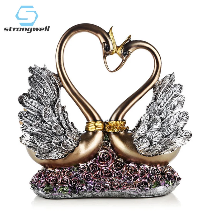 Strongwell Eroupe любителей скульптура в виде Лебеди Гостиная стол Винтаж Декор для дома