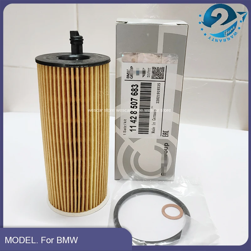 Filtro de aceite de motor para Bmw, accesorio compatible con N57 3.0L N47 2.0L 11428507683 X5 X3 328d 535d F06 F15 F21 F22 F34 F35 F80 E90 E91 E93, 10 unids/lote