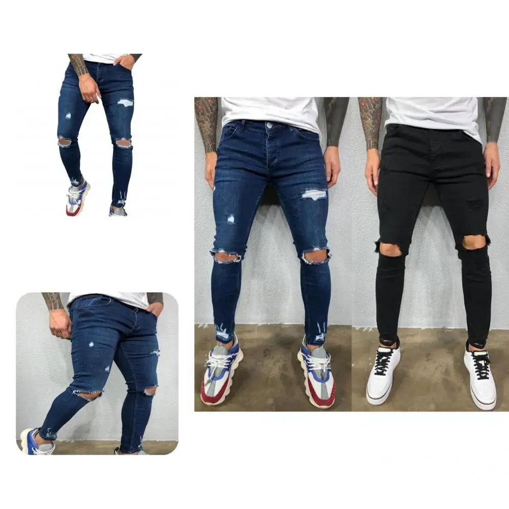 

Washable Fashion Tear Resistant Men Pants Denim Jeans Skinny for Indoor