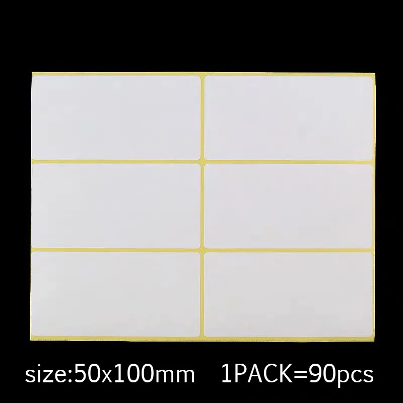 

90pcs/pack New White colour kraft Blank Sealing sticker DIY gift package label paper stickers 50x100mm