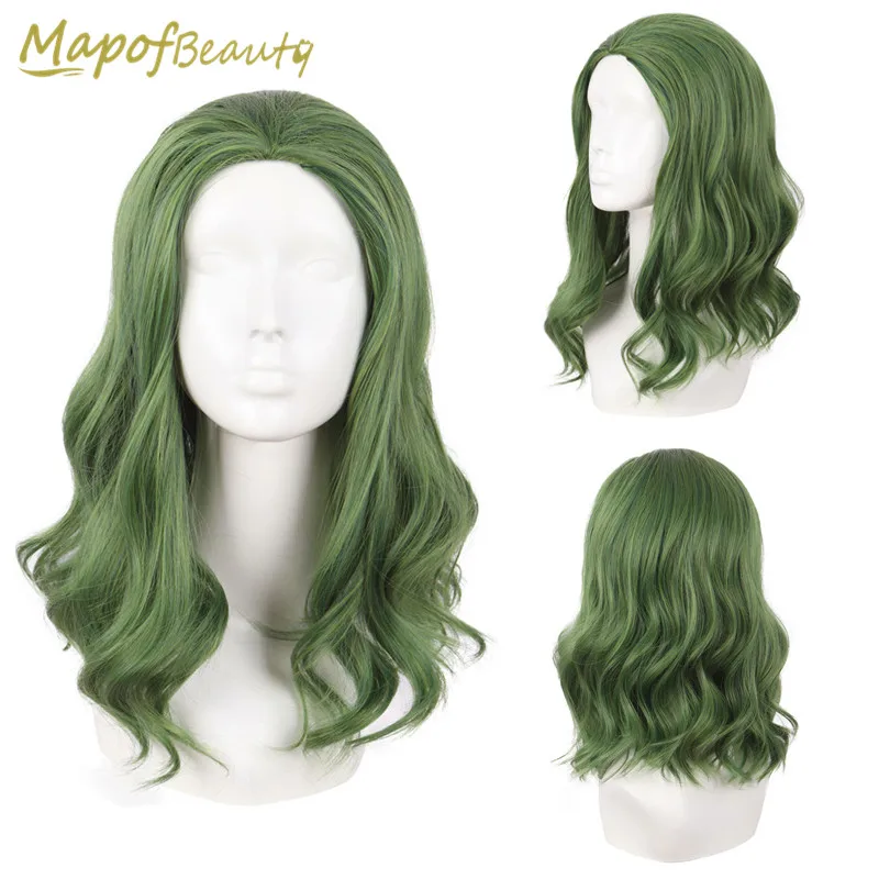 Mapofbeauty зеленый кудрявый Джокер 14 дюймов Короткие Косплей парики Хэллоуин