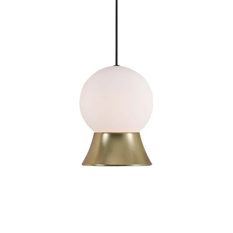 Nordic LED Glass Round Chandelier Bedside Fish Line Lamps Modern Minimalist Stairs Porch Restaurant Fuji Ball Hanging Lamp | Лампы и