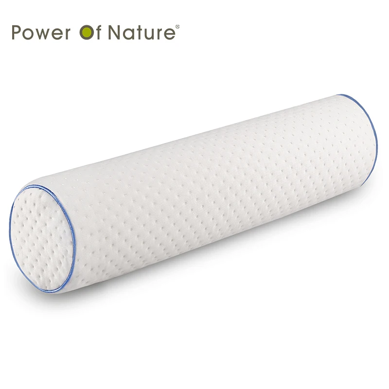 

Ортопедическая подушка Power Of Nature, круглая цилиндрическая Подушка-валик для сна, с поддержкой шейного отдела позвоночника, белая наволочка