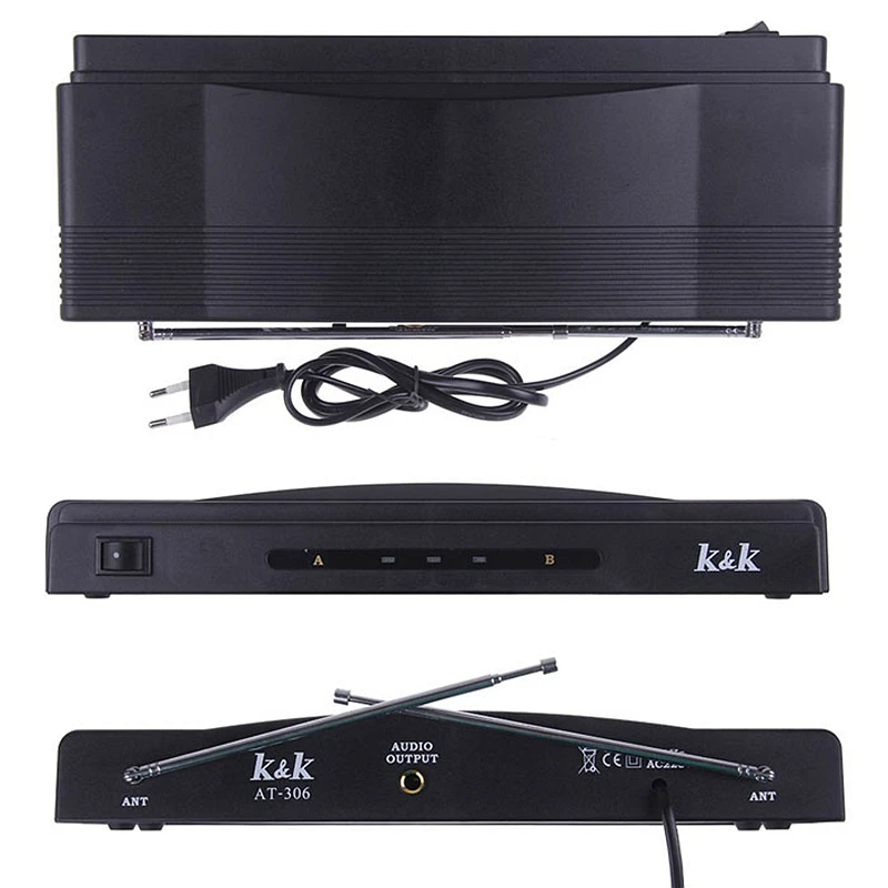 Беспроводной студийный двухканальный микрофон для караоке беспроводной KTV DJ V2