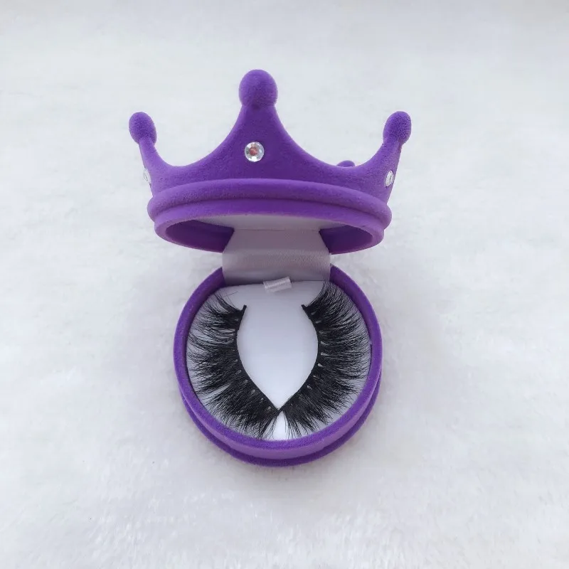 Новая коробка формы короны с 3D норковые ресницы коробкой на заказ Частная этикетка настоящие меховые