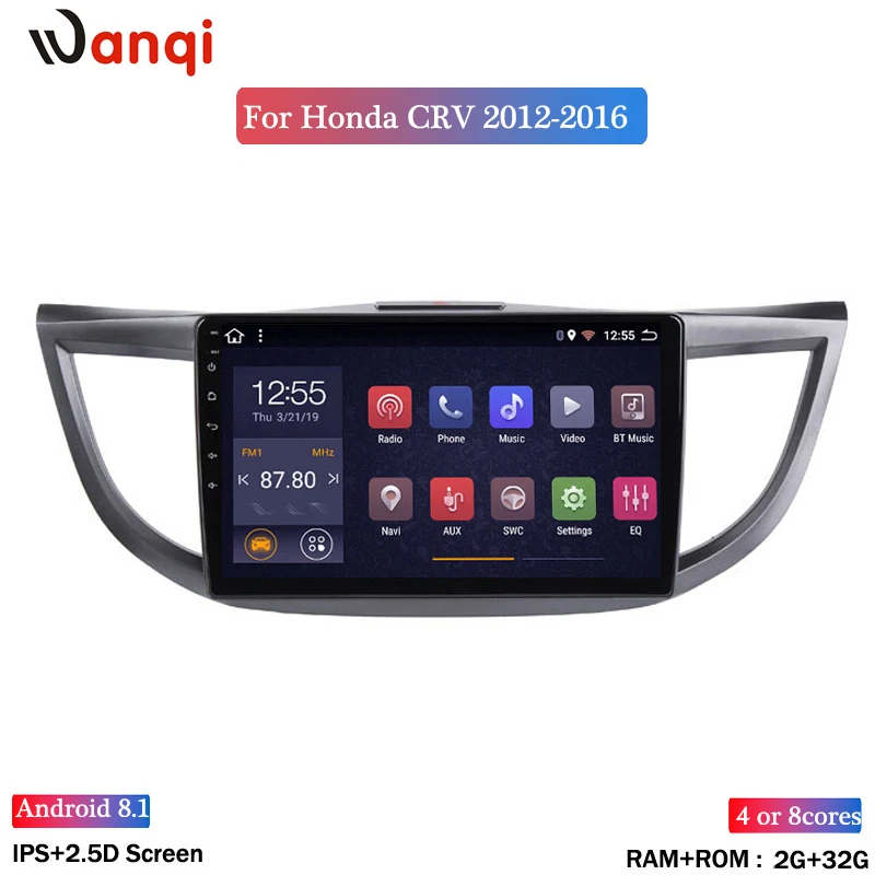 Wan qi 2G RAM 32G ROM 10 1 дюймов Автомобильный Аудио плеер для Honda crv 2012-2016 Стерео gps