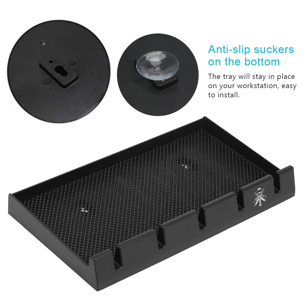 Поднос для машинки стрижки волос из АБС пластика нескользящий салонный клипер