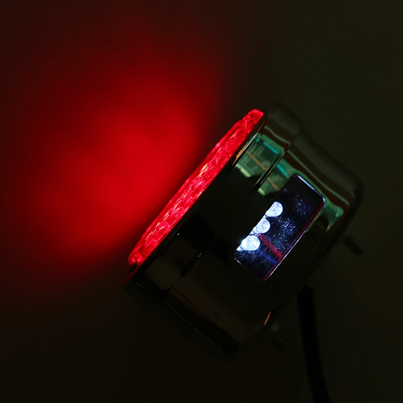 Задний светодиодный фонарь POSSBAY хромированный Овальный стоп сигнал для