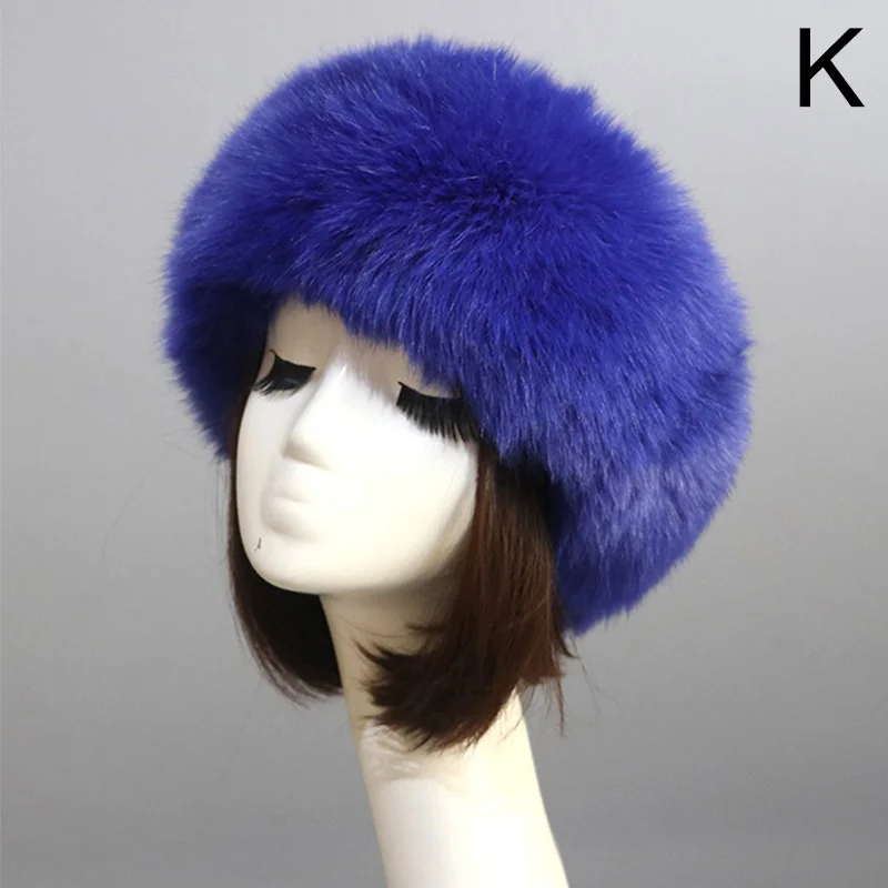 Women Faux Fur Cap Fashion Casual Solid Winter Warm Comfortable Female Short Plush Hairband Empty Top Hat Outdoor Ski Hats mens fur bomber hat