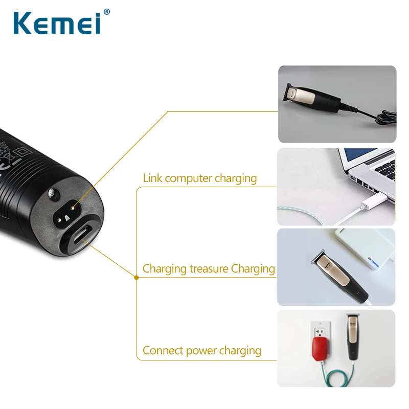 Kemei 0 1 мм триммер для коротких волос Keimei электрическая бритва Kemel Беспроводная