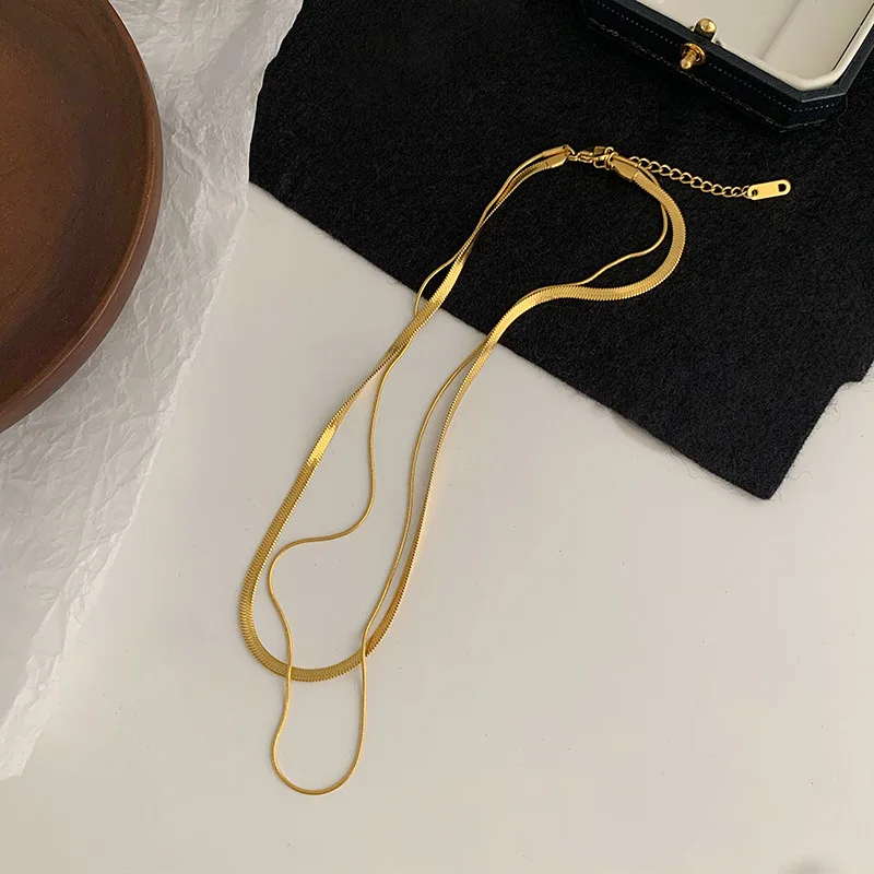 Ожерелье-чокер из нержавеющей стали женское модное колье до ключиц в стиле ретро