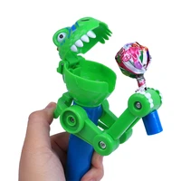 creative lollipop robot holder novelty dinosaur shape kids toy gift for children lollipop candy storage green