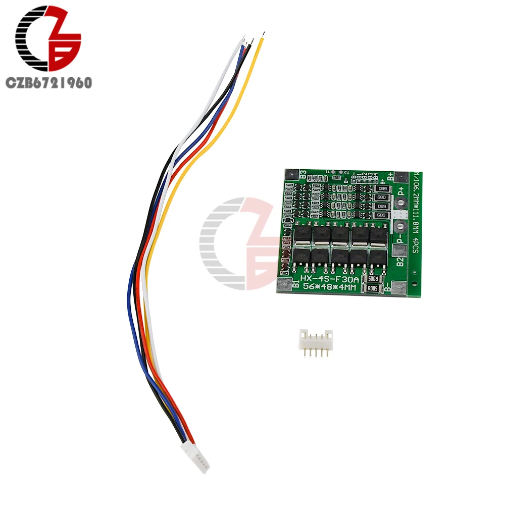 4S 30A 14 8 V литий ионная литиевая батарея 18650 BMS блоки Φ модуль балансировка
