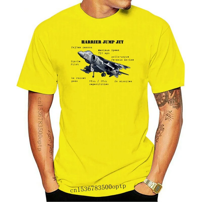 

New Fashion 2021 Top Tees T shirts Harrier Jump Jet Raf fighter jet mens 100% cotton t shirt