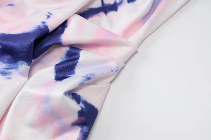 

Women Hot fancy Summer Sling Straps Bandage Bodycon Dress Casual Asymmetric Sundress Tie dye Printing Split Street Club Vestidos