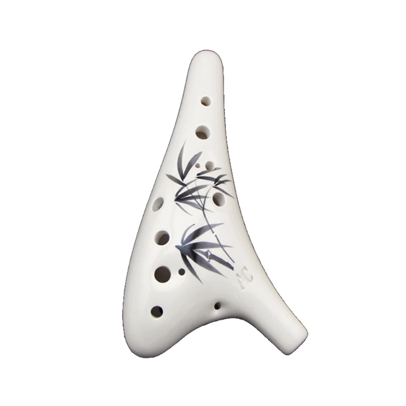 

F2TC 12 Hole Chinese Style Ocarina Graceful Shape Pottery Ocarina in Alto C