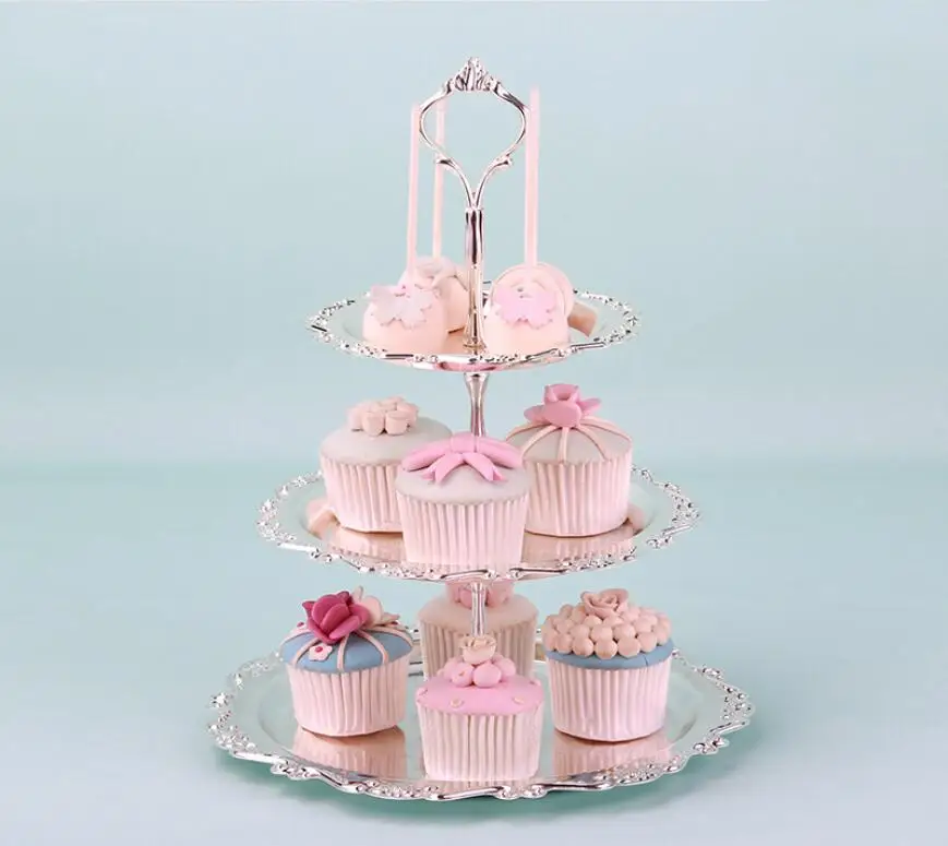 Трехслойная Кружевная декоративная белая металлическая железная подставка под