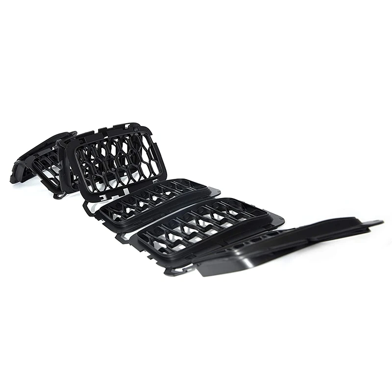 

68317863AA Fit for 2017-2020 Jeep Grand Cherokee Black Honeycomb Textured Front Radiator Grille
