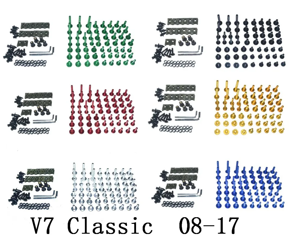

Motorcycle Complete Fairing Bolts Kit Bodywork Screws For Fit MOTO GUZZI V7 Classic 2008-2017