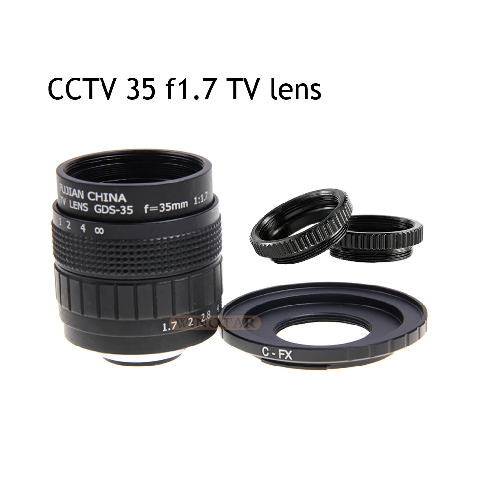 Фото FUJIAN 35 мм F1.7 CCTV TV Movie объектив + крепление C + макро кольцо для Fuji Fujifilm X-A2 X-A1 X-T1 X-T2 X-T10 X-E1 X-E2 X-1M X-Pro3 X-Pro2 №2
