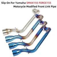 slip on for yamaha smax155 force155 smax 155 motorycle exhaust escape modified motorbike stainless steel front connect link pipe