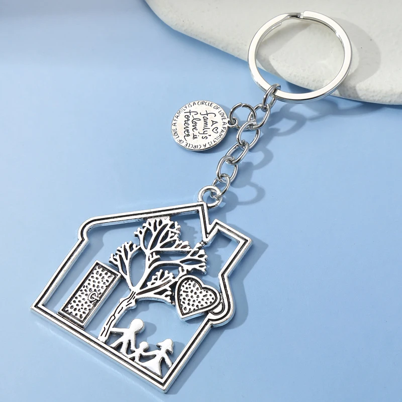 family keychain dad mom child love house key ring kinship key chains for women men handbag accessorie handmade jewelry gifts free global shipping