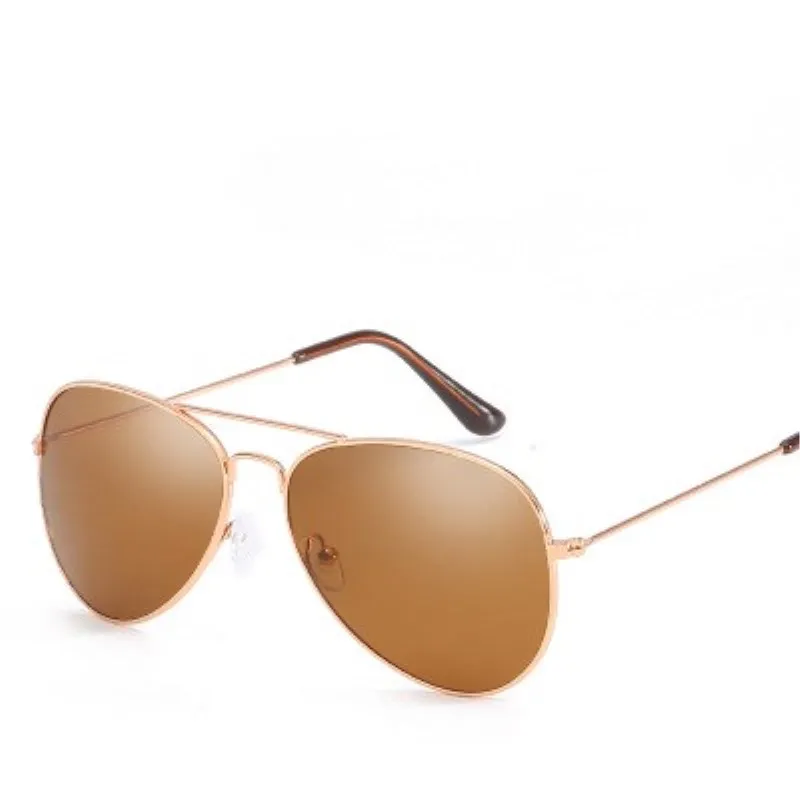 Классические модные солнцезащитные очки с металлической оправой HD классический