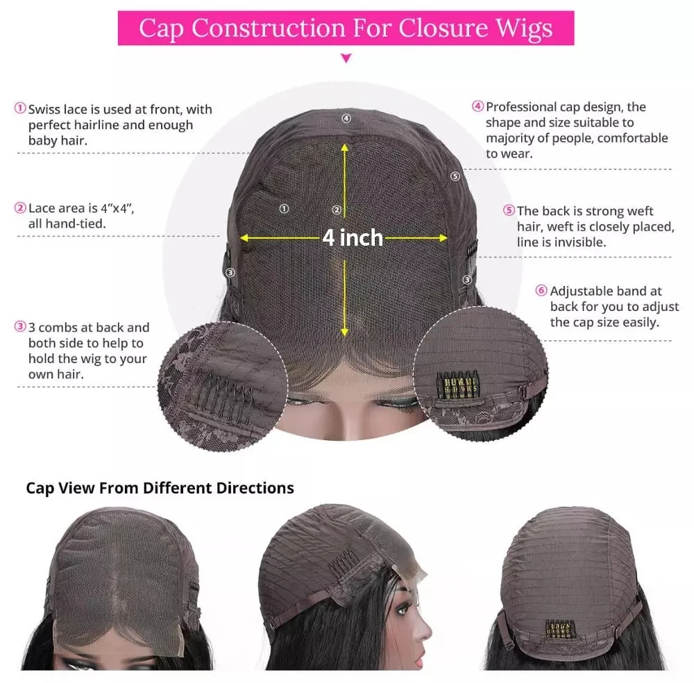 

Luvin Deep Wave Bob wig 4x4 Lace Closure wigs Brazilian hair 150% Short Bob Curly Human Hair Wigs Lace Front Wig For Black Women