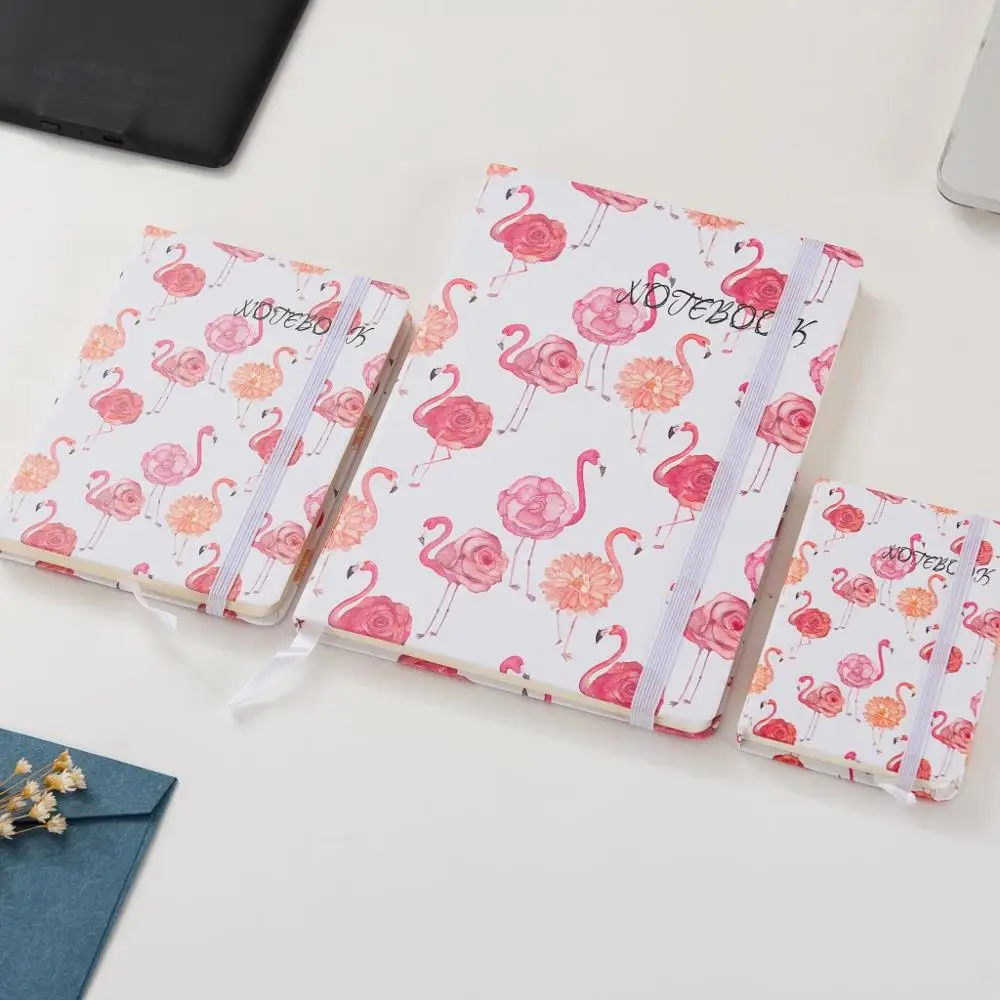 Белый Модный блокнот Bullet Journal с Фламинго a5, креативный блокнот, канцелярский дневник, планировщик граффити Bujo - Цвет: Белый