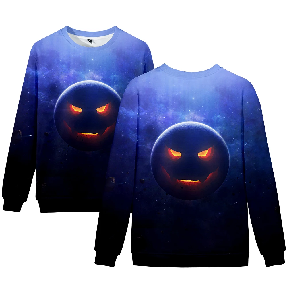 Happy Halloween 3D Women Pullovers Print Crew neck sweater Jumper Sweatshirt Winter Lady Hem | Мужская одежда