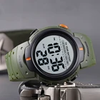 Часы наручные SKMEI мужские светодиодные с двойным временем, цифровые водонепроницаемые, 12 и 24 часа, будильник, 2020